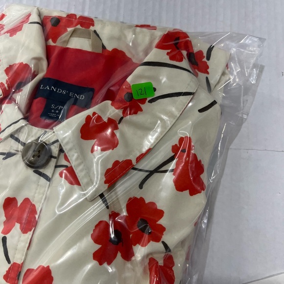 LANDS' END FLORAL POPPY RAIN COAT - Picture 15 of 16